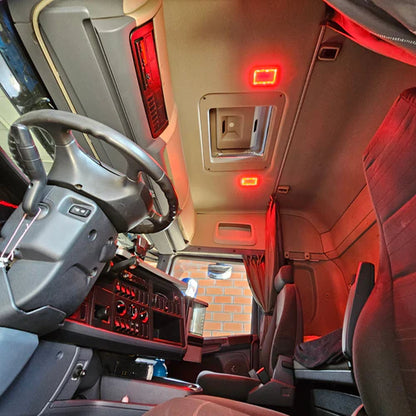 Innenraum LED Leuchten zweifarbig (Weiss/Rot) - Passend für Scania R/P/G (2004-2016)