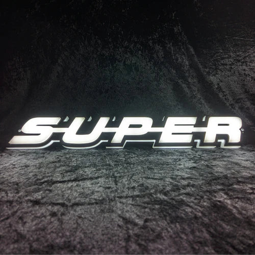 "SUPER" 3D-LED Badge