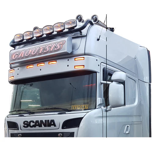 Dachlampenschiene (6 Halterungen) (Typ Trux) - Passend für Scania (144/164/R1/R2-Top Line Kabinen)