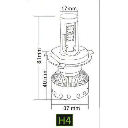 LEDSON LKW (24V) Canbus (H4) LED Scheinwerfer Kit