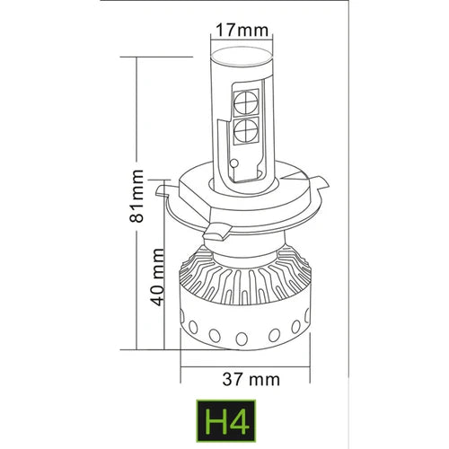 LEDSON (24V) Canbus (H4) LED Truck Headlight Kit