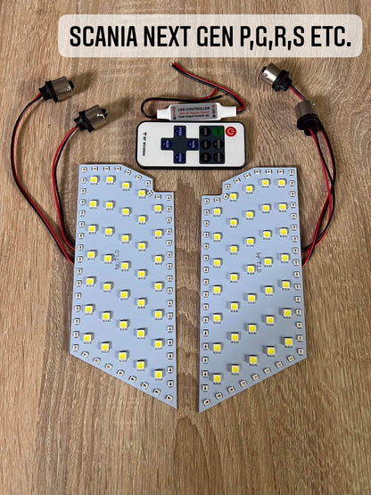 Innenraum LED Leuchten zweifarbig (Weiss/Rot) -  Passend für Scania S/R/G/P/L/XT Next-Gen 2016+