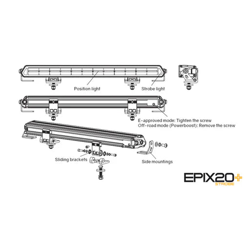 EPIX20+ |Zweifarbig| LED-Leiste mit Stroboskop - 30" 270W Powerboost