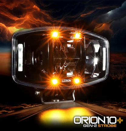 Orion10+ (GEN2) - LED Scheinwerfer mit Stroboskop und Warnlicht
