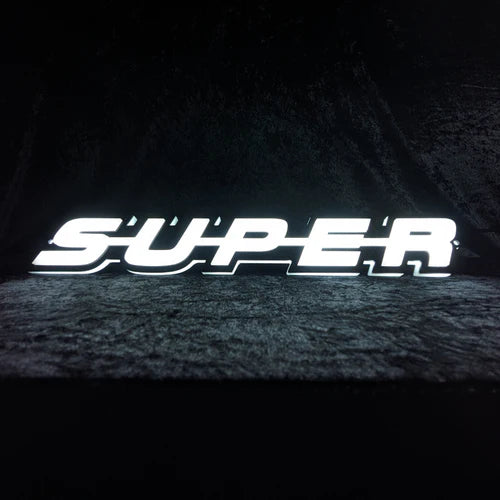 "SUPER" 3D-LED Badge