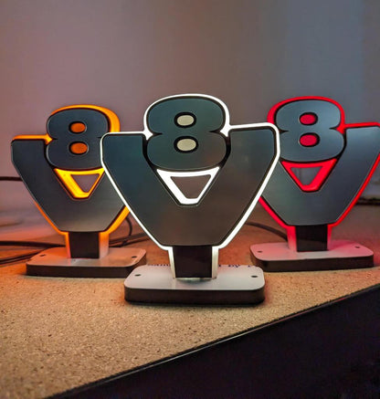Benutzerdefinierte LED für Seitenspoiler (13cm) - Muster "V8"