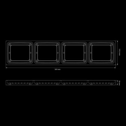 |STRANDS| IZE LED FRAME (4x Quadrate)