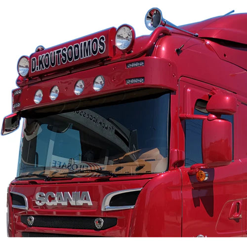 Dachlampenschiene (6 Halterungen) (Typ Trux) - Passend für Scania (144/164/R1/R2-High Line Kabine)