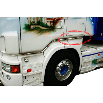 Edelstahl Untertürschienen + Verlängerung - Passend für Scania R1/R2