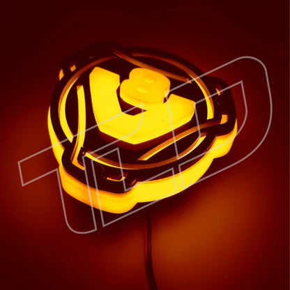 3D LED Grillplakette (8cm) - Muster "V8"