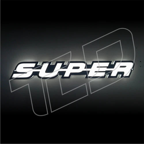 "SUPER" 3D-LED Badge