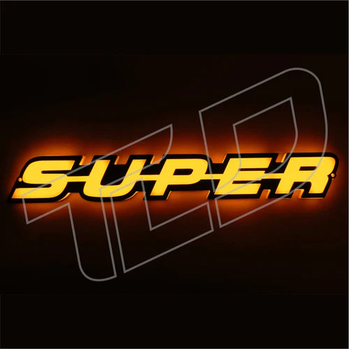 "SUPER" 3D LED Badge 